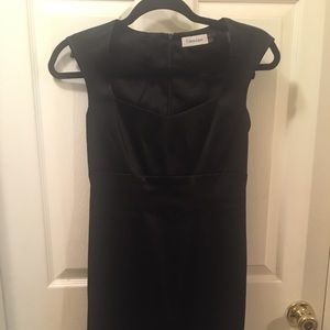 Black Calvin Klein Satin Midi Dress